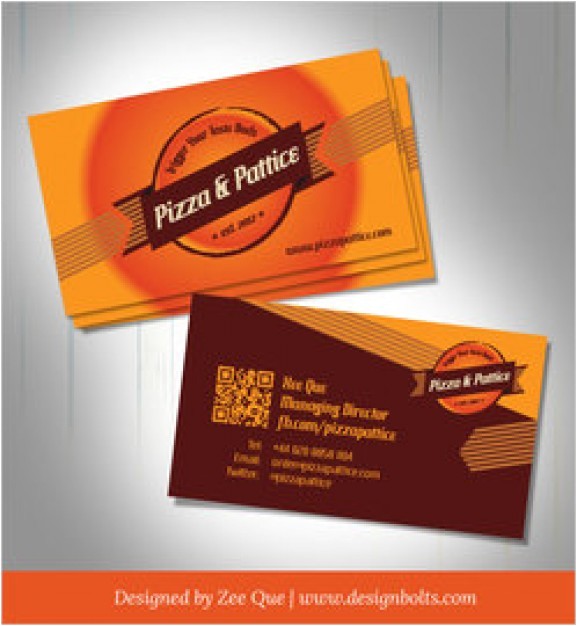 fast food business card template 715345