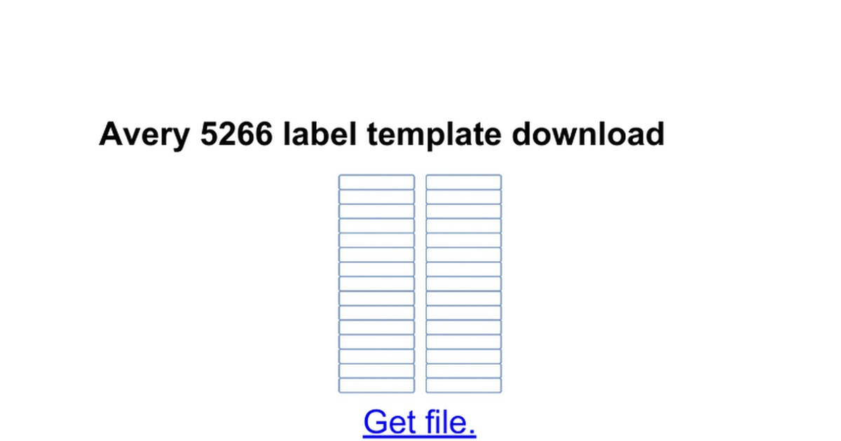 Avery Template 5066 Free Download Printable Templates