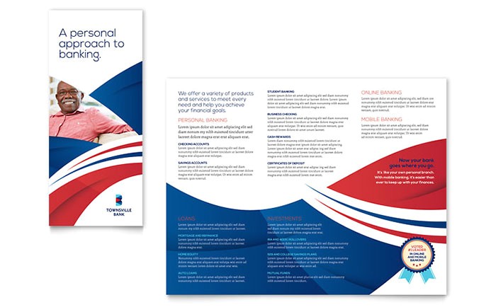 bank brochure template design fn0350101