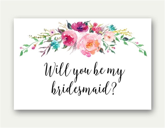 floral bridesmaid printable will you be