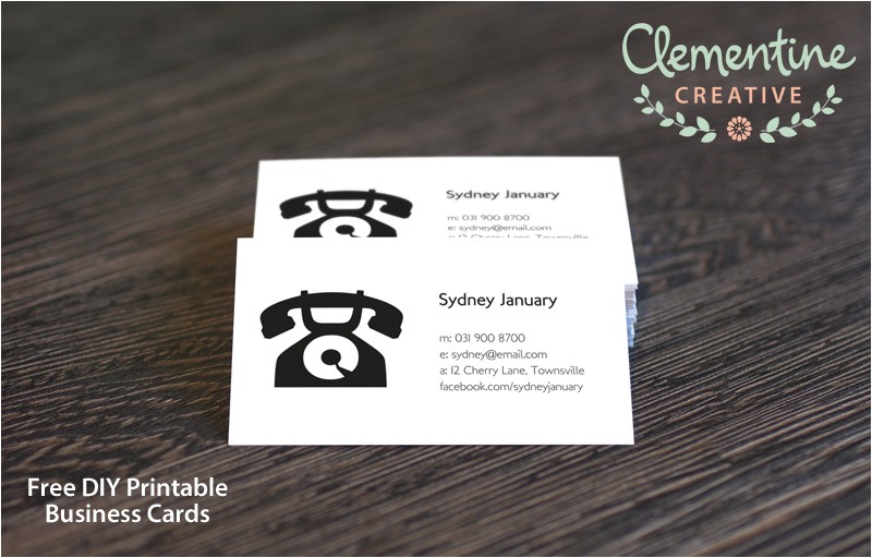 free diy printable business card template