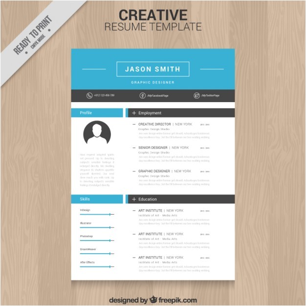 creative resume template 837839