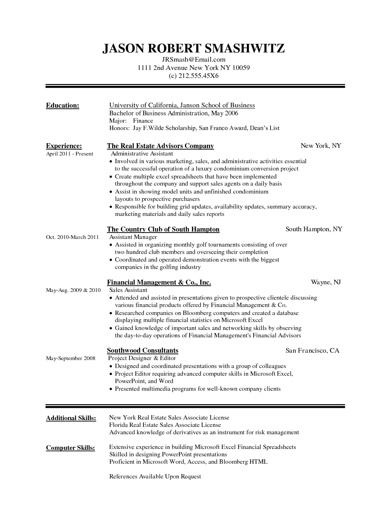 free resume templates word 2010