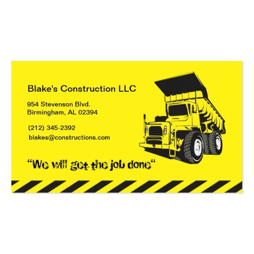 construction business card templates download free