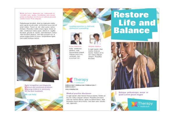 Free Mental Health Brochure Templates Adolescent Counseling Mental Health Print Template Pack
