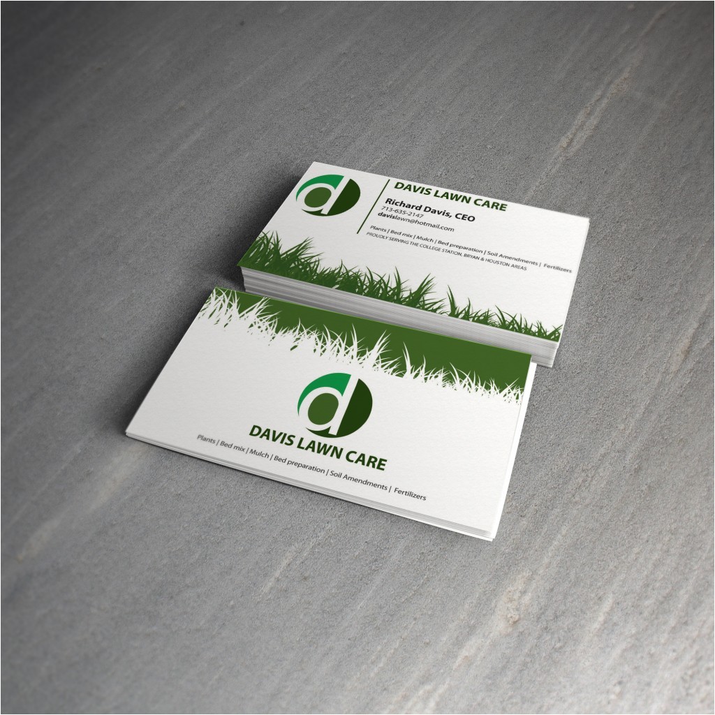 lawn care business cards templates free