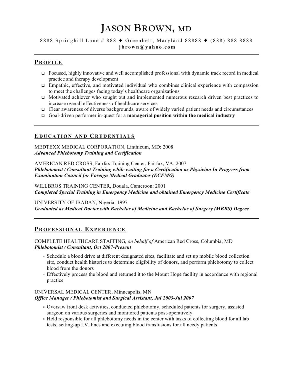 free phlebotomy resume templates to get you noticed now