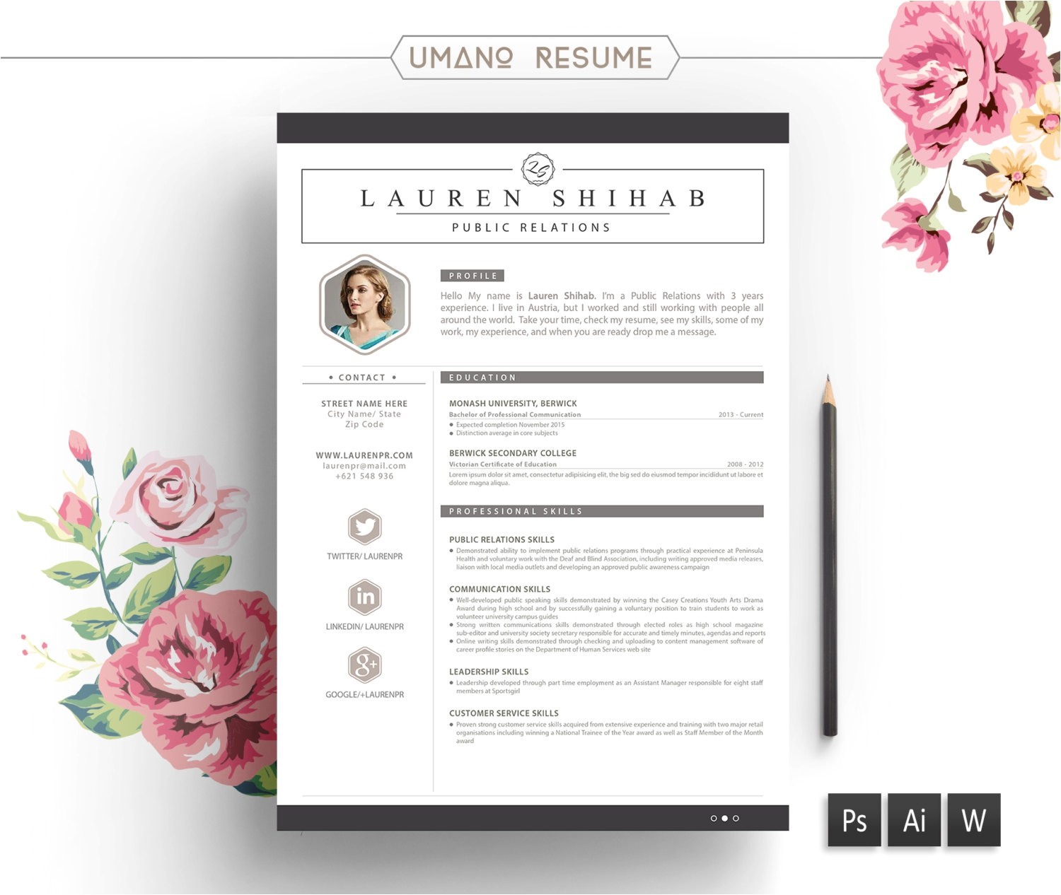 free creative resume templates word