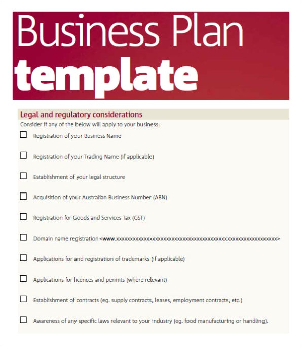business plan template word excel