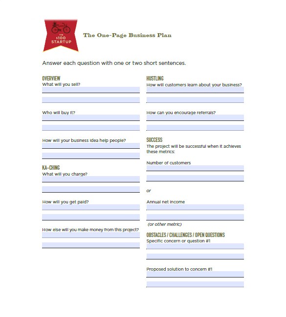 Free Printable Simple Business Plan Template Simple Business Plan Template 14 Free Word Excel Pdf