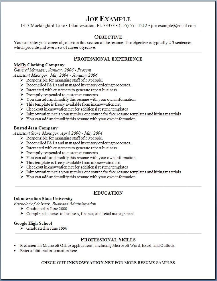free online resume templates