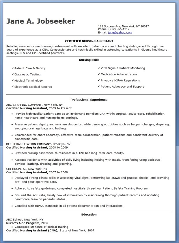 Free Resume Templates for Certified Nursing assistant 1 Free Resume Templates for Certified Nursing assistant Free Sample Certified Nursing assistant Resume Resume