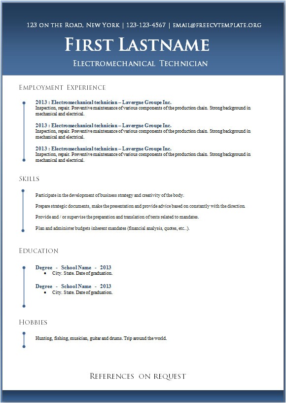Free Resume Templates for Microsoft Word 50 Free Microsoft Word Resume Templates for Download