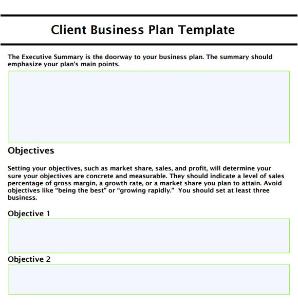 business plan template free download small business