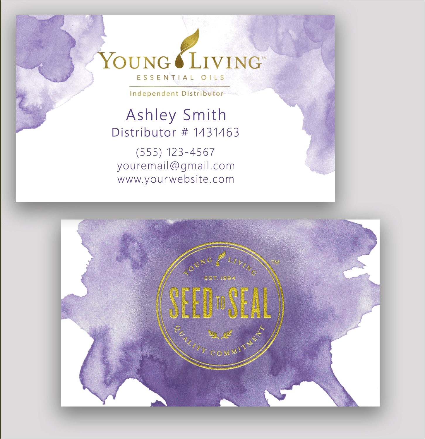 young living business card essential oil