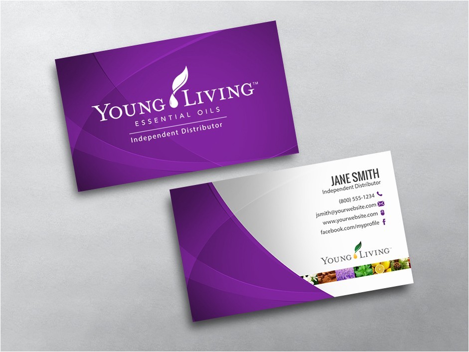 young living business cards