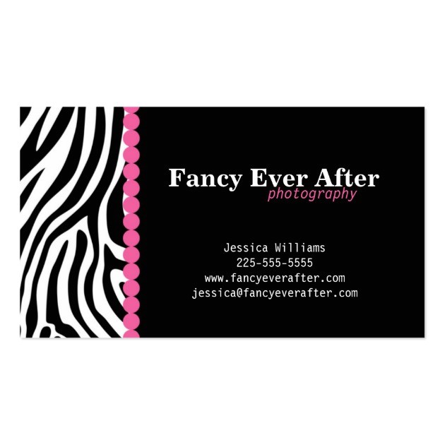 fancy zebra print business card template 240025945663741627