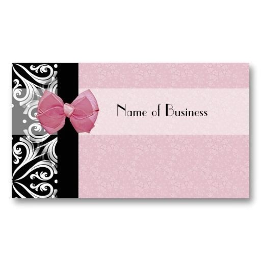 girly fashion business cards