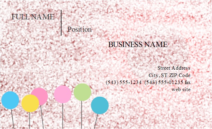 girly business card templates