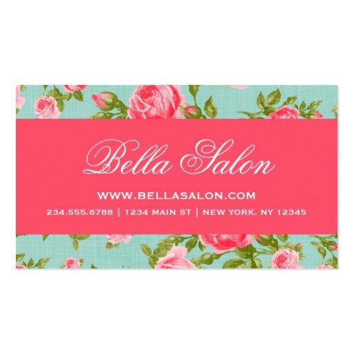 girly chic elegant vintage floral roses business card 240571824000801854