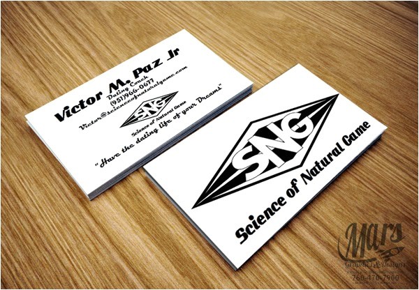 let your business cards do the bragging
