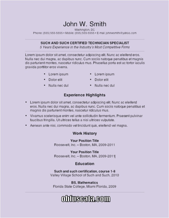Great Resume Templates Resume Templates