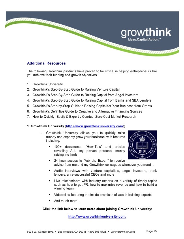 reviews growthink business plan template