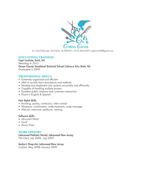 Hair Stylist Resume Templates Hair Stylist Resume Example 6 Free Pdf Psd Documents