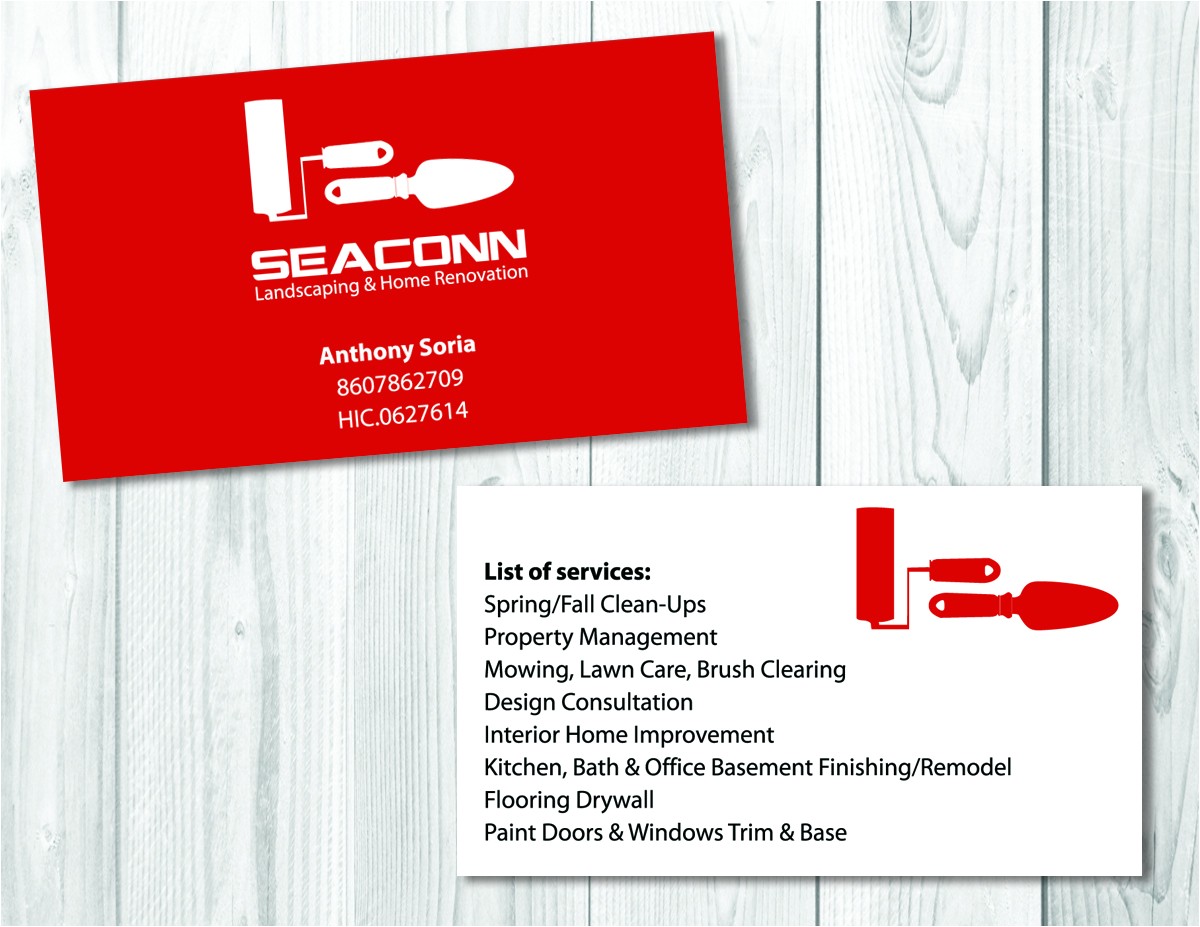 home improvement business cards examples