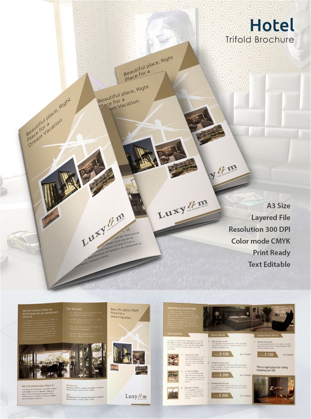 hotel brochure template