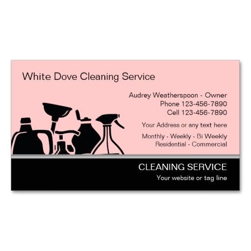 cleaning business cards