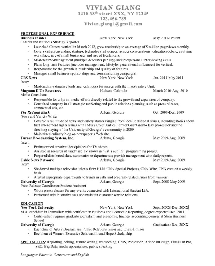 how to write an excellent resume 2013 11