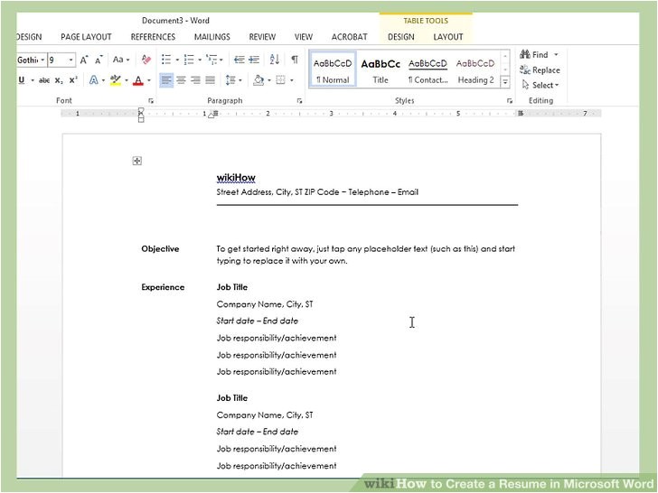 How to Create A Resume Template On Word How to Create A Resume In Microsoft Word with 3 Sample