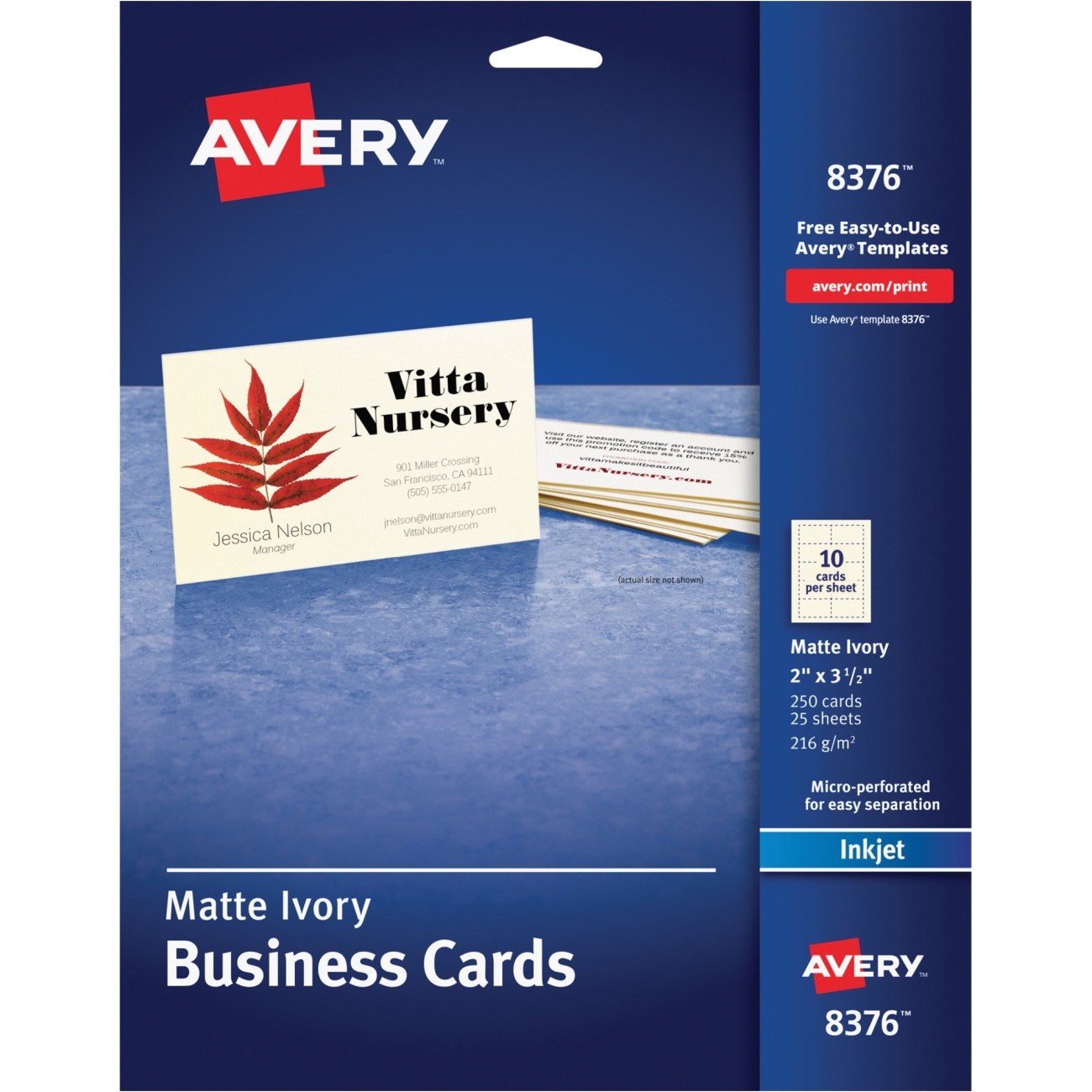 avery business card ave8376