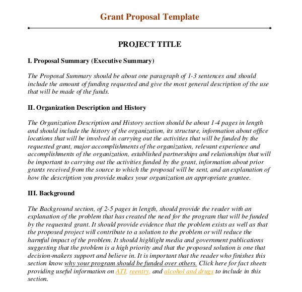 How to Write A Grant Proposal Template Grant Writing Template 8 Free Word Pdf Ppt Documents