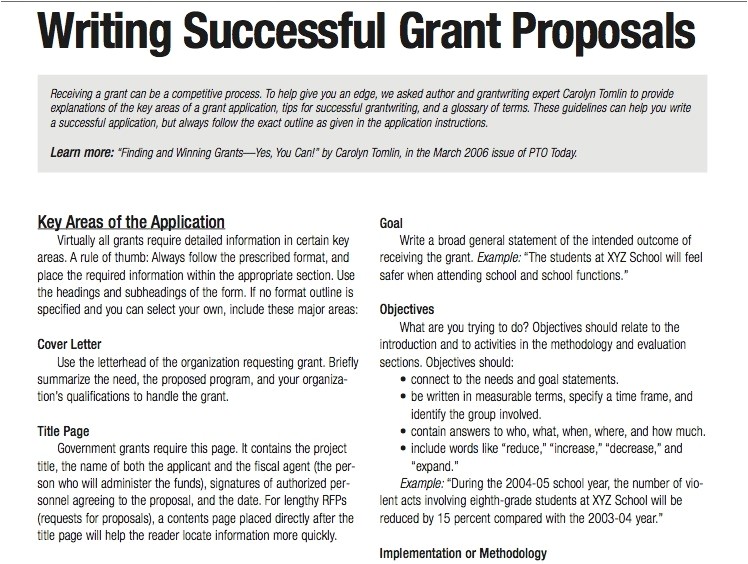 how to write grants