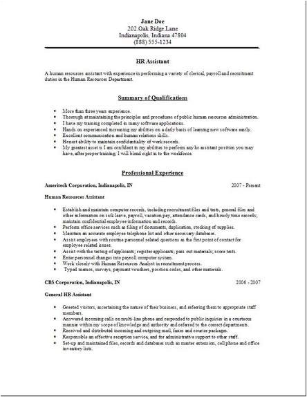 Hr assistant Resume Objective Samples Resume Samples Human Resources assistant Paid for Writing