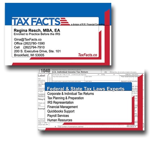 income tax business cards