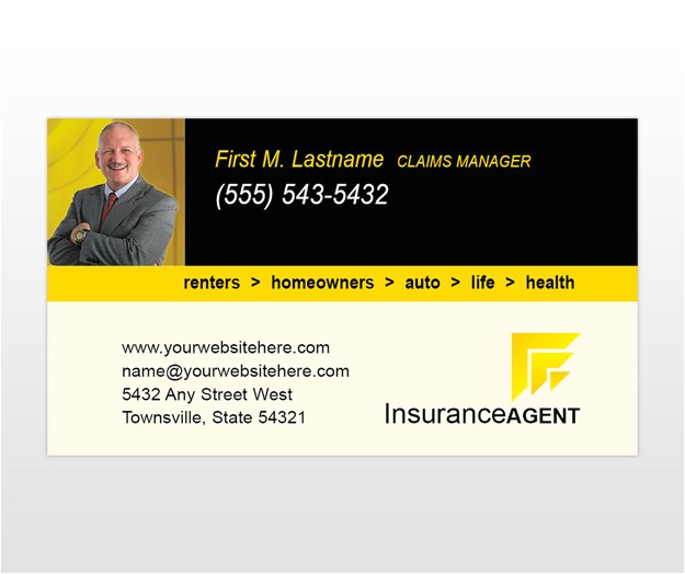 Insurance Agent Business Card Templates | williamson-ga.us