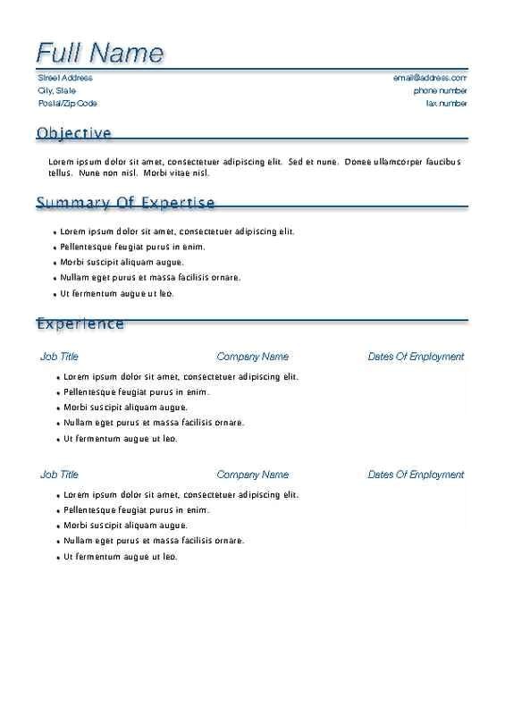 free resume templates 3956