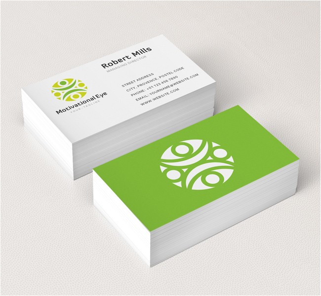 138 motivational logo business card template 2