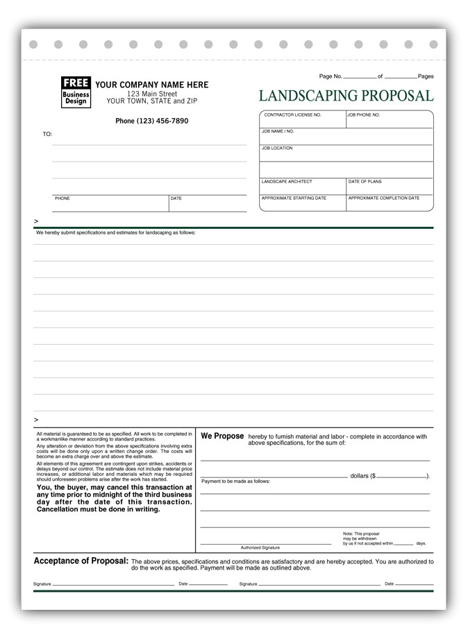 5568 landscaping proposal