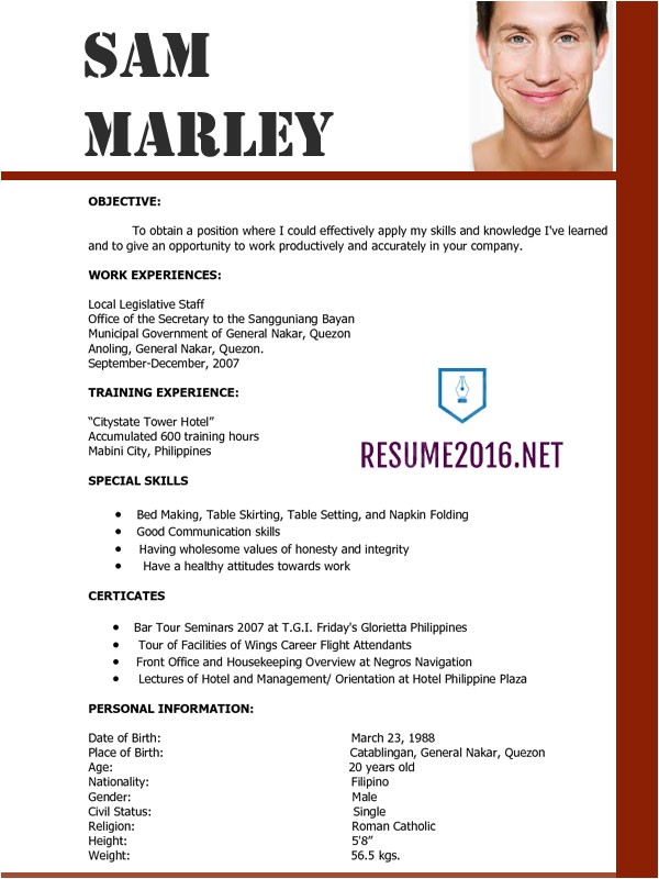 resume templates 2016