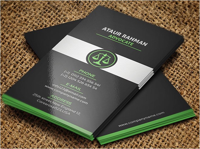 free lawyer business card template