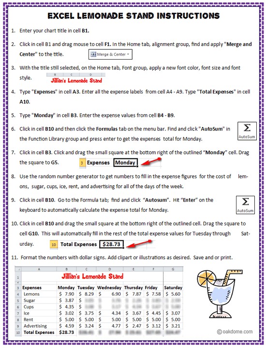 Lemonade stand business plan template image