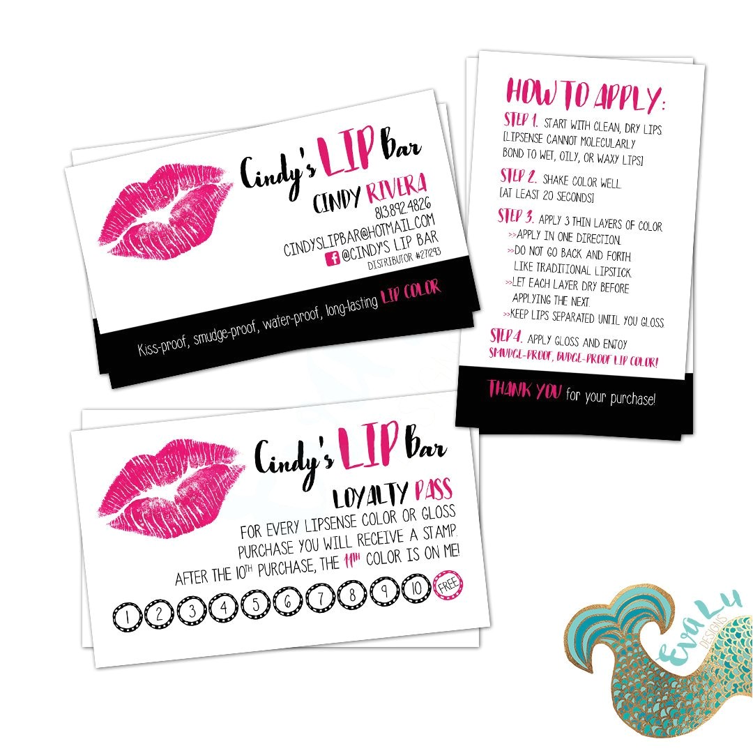 customizable makeup artist business card
