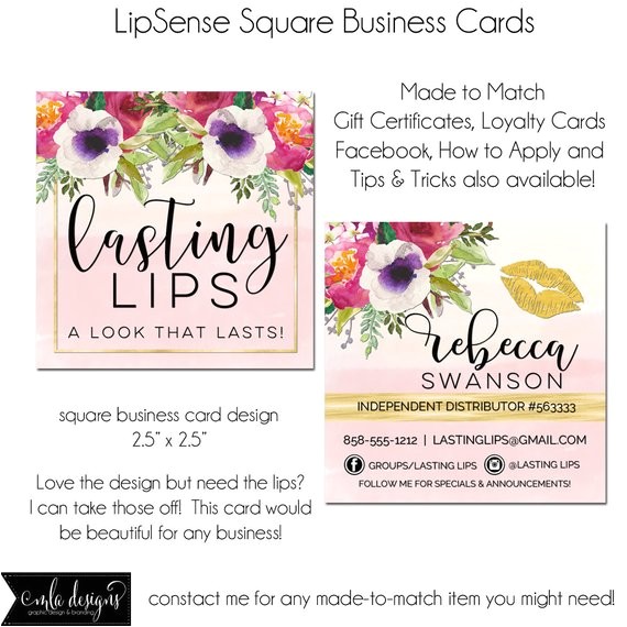 lipsense business cards loyalty card ref shop home active 7