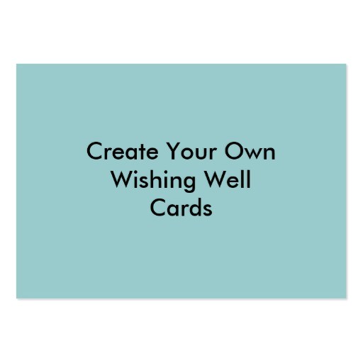 create your own blue wishing well cards business card 240787790453852271