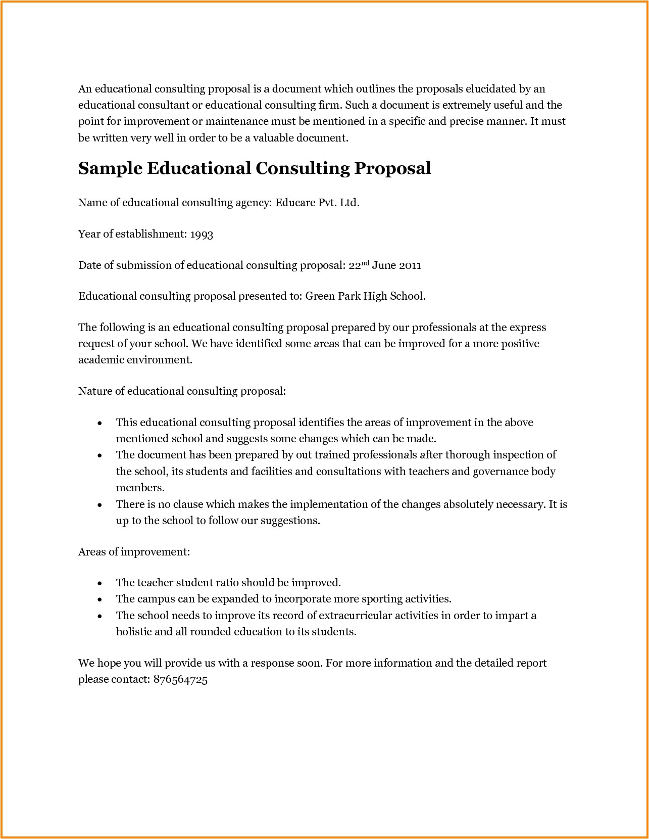 business consulting proposal template
