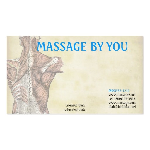 massage therapist business card template 240165860384137301